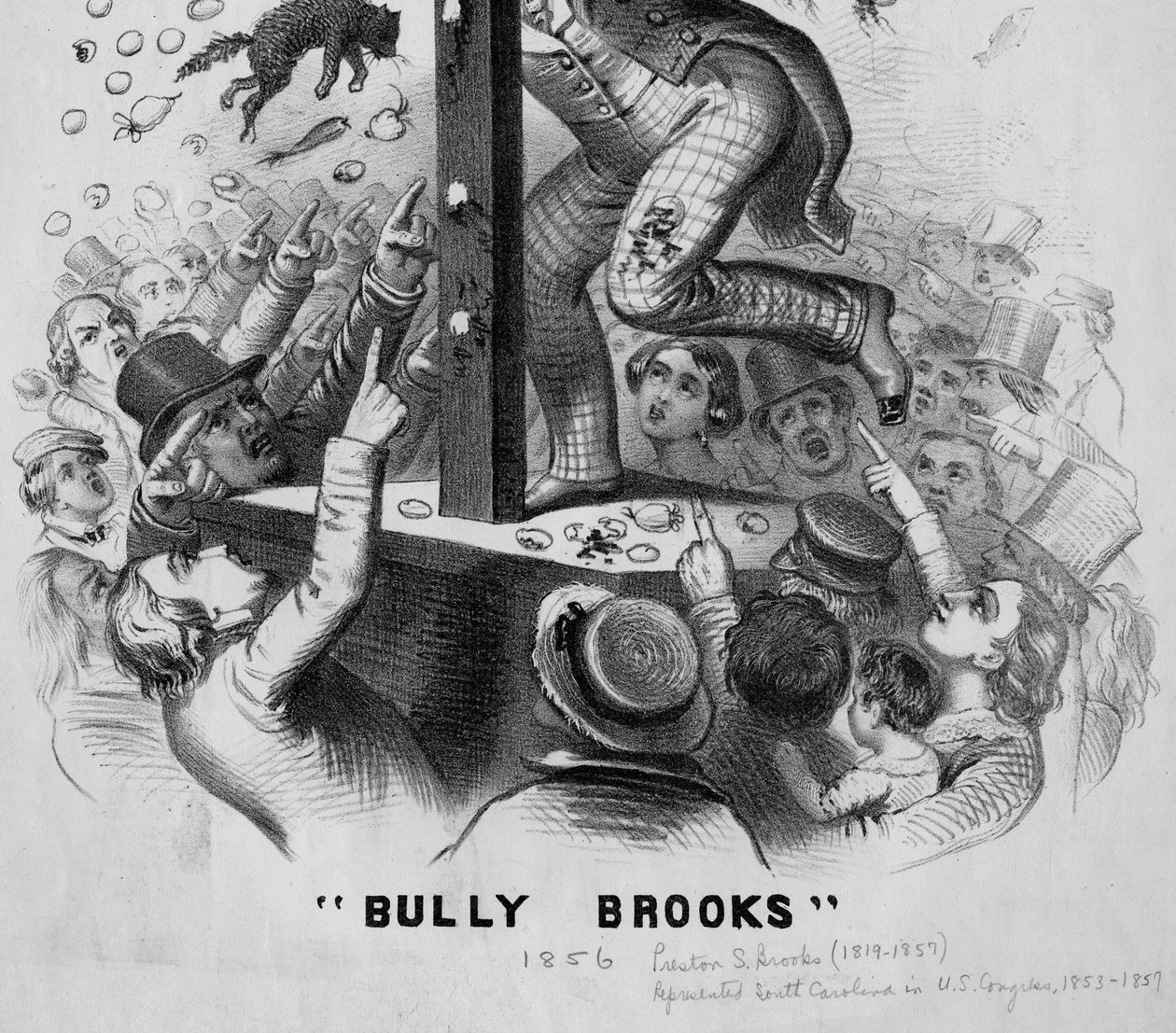 Doğru yerdeki doğru adam Bully Brooks, detay, c.1856 by American School