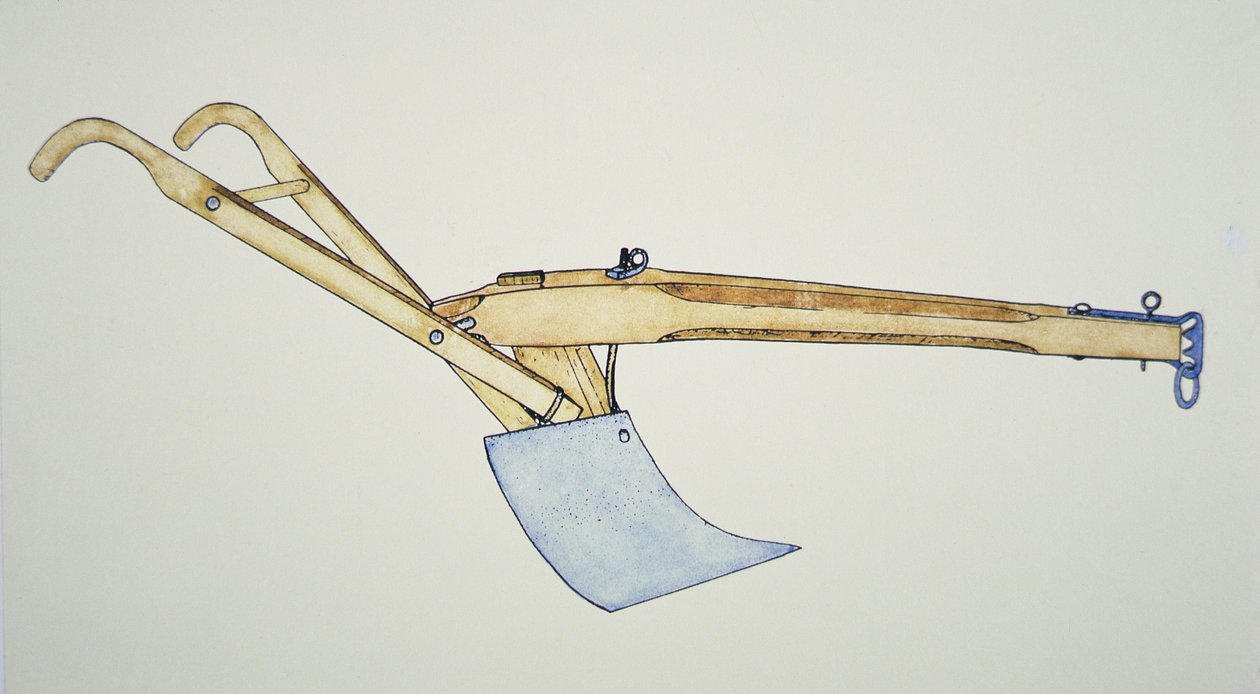 Çelik kanatlı pulluk (renkli taş) by American School