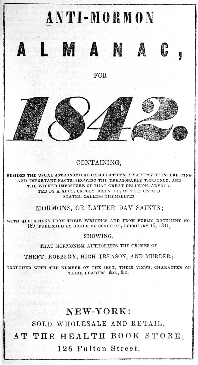 1842 için Mormon Karşıtı Almanak