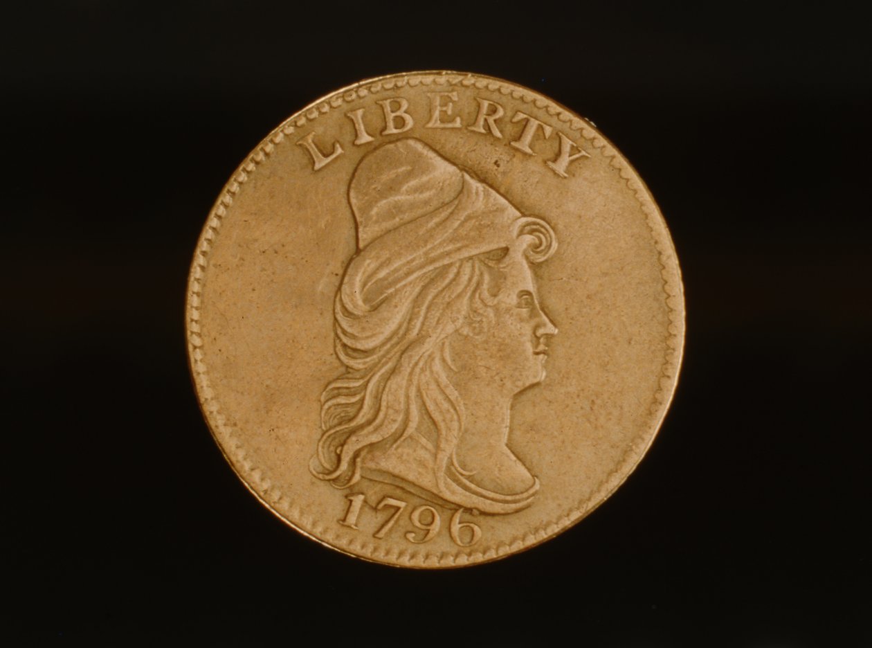 Sarık baş çeyrek kartal, 1796 (metal) by American School