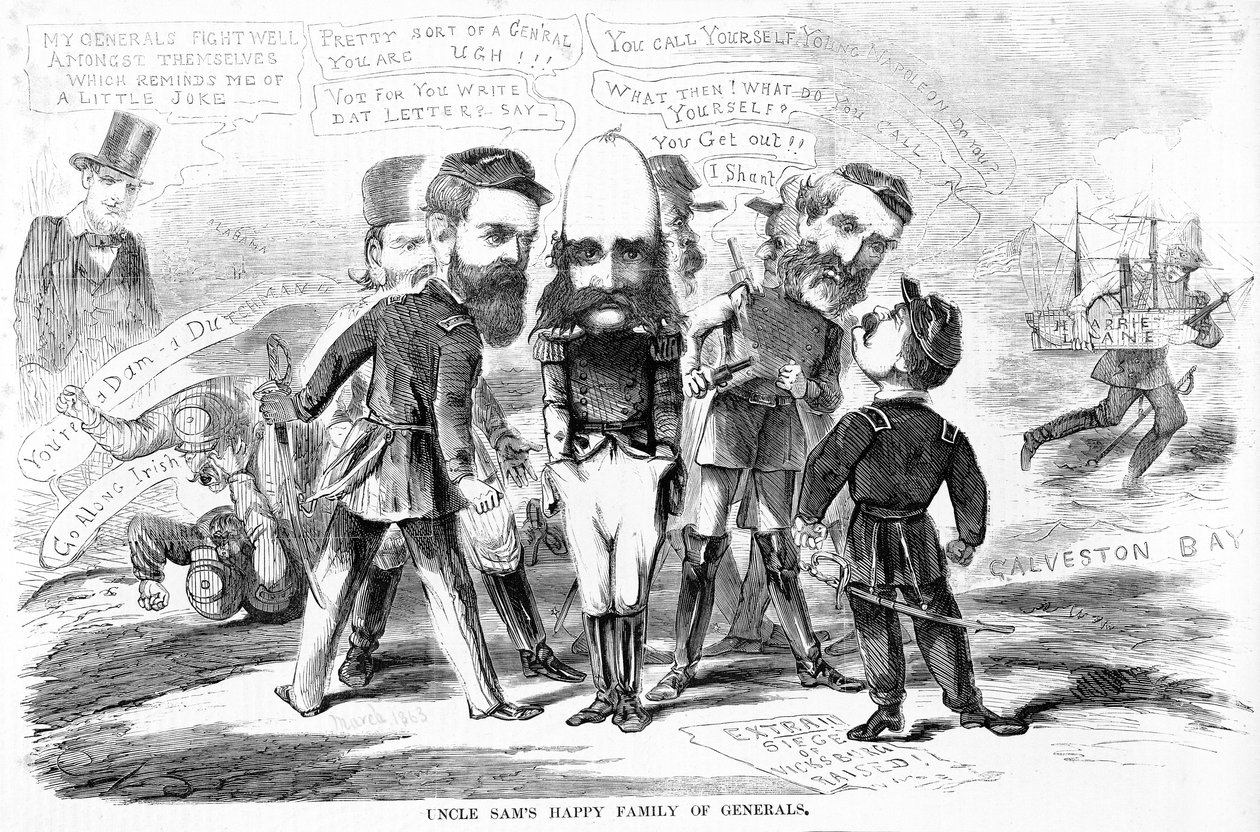Sams Amca Generallerin Mutlu Ailesi, c.1863 by American School
