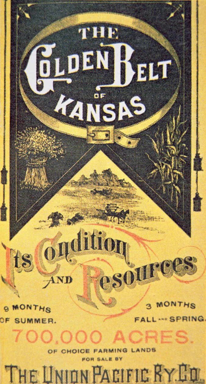 Union Pacific Demiryolu Posteri, c.1880 (renkli lito) by American School