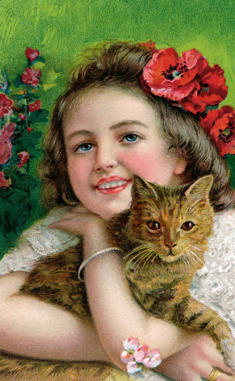 Evcil Kedi ile Viktorya Dönemi Kızı by American School