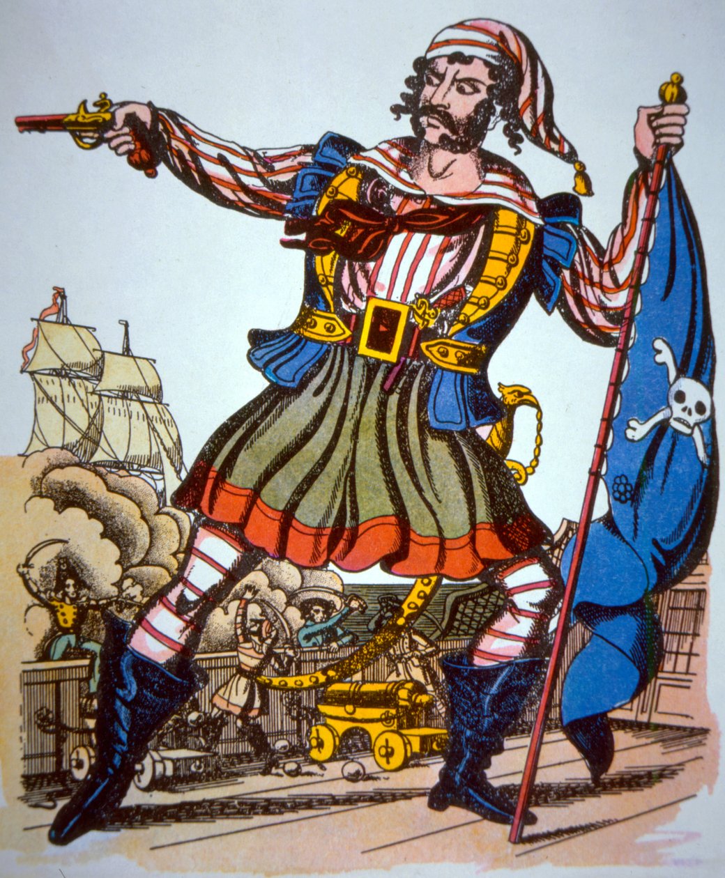Bir korsanın Viktorya dönemi sunumu (renkli taş) by American School