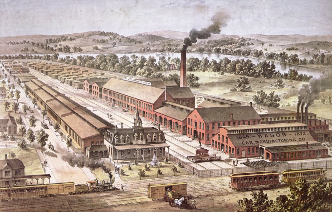 Wason Demiryolu Araba Üreticileri, Springfield, Massachusetts by American School