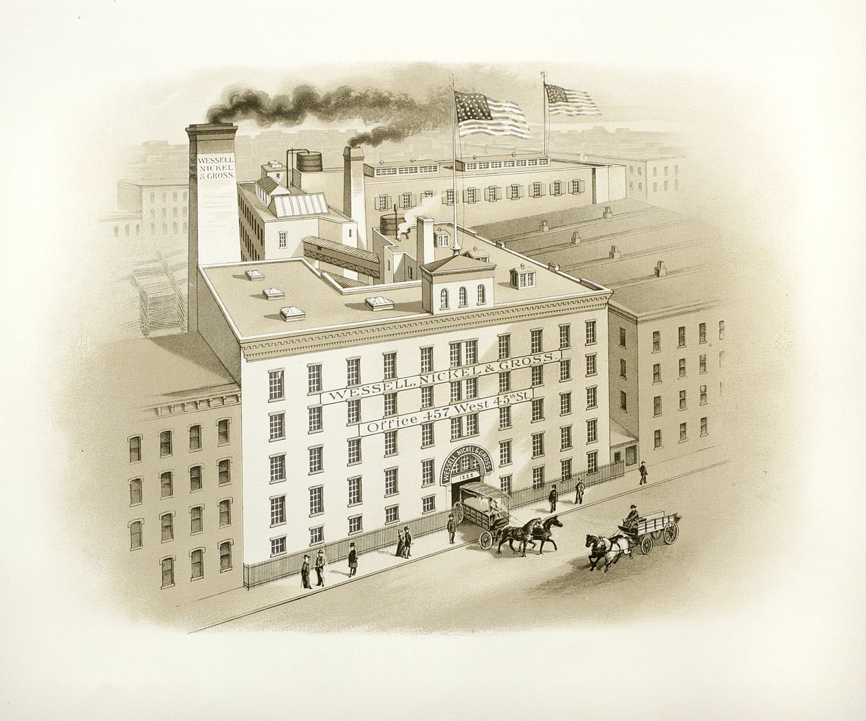 Wessell, Nickel & Gross Building, 1893 (basılı katalog çizimi) by American School