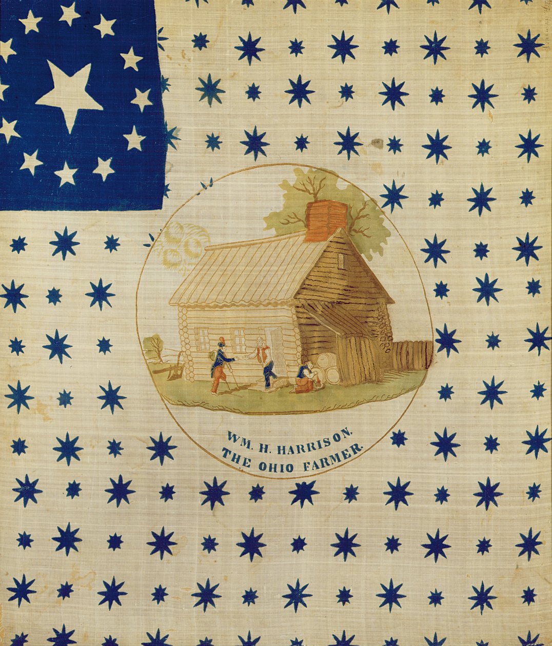 William Henry Harrison, Ohio Çiftçisi, 1840 (pamuk) by American School