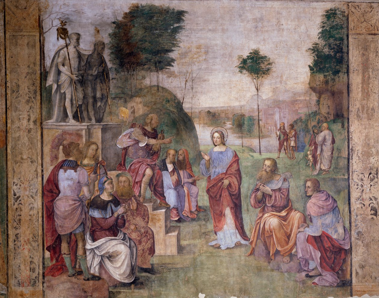 Trial of Santa Cecilia (St Cecilia), yaklaşık 1506, Amico Aspertini (1474 veya 1475-1552), fresk, Santa Cecilia Oratory (St Cecilia), Bologna, Emilia-Romagna. İtalya by Amico Aspertini