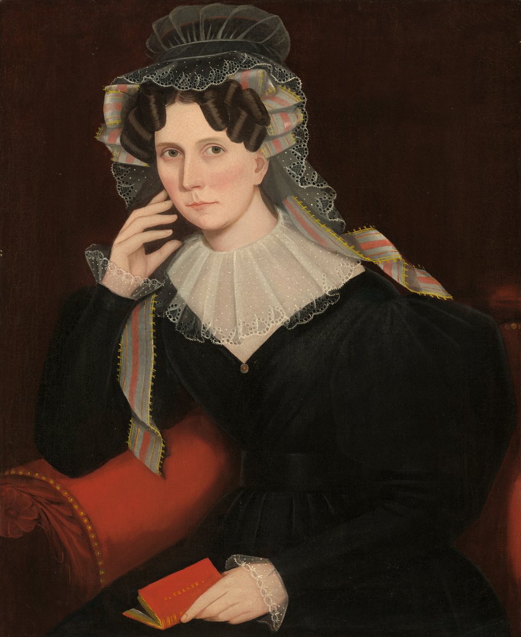 Jane Storm Teller, c.1835 (tuval üzerine yağlıboya) by Ammi Phillips