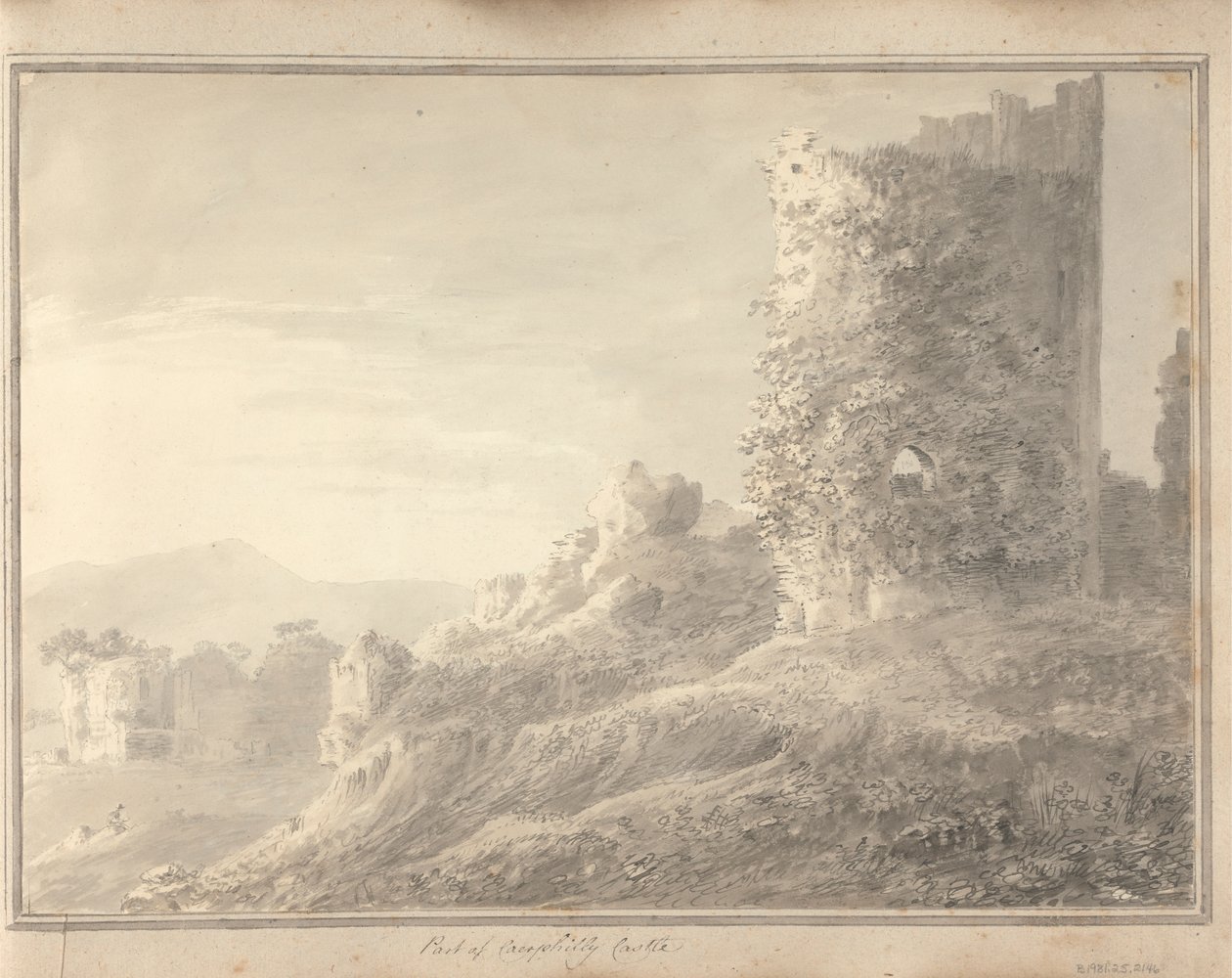 İngiltere, İskoçya ve Galler'deki Görüntüler: Caerphilly Kalesi'nin Bir Kısmı by Amos Green
