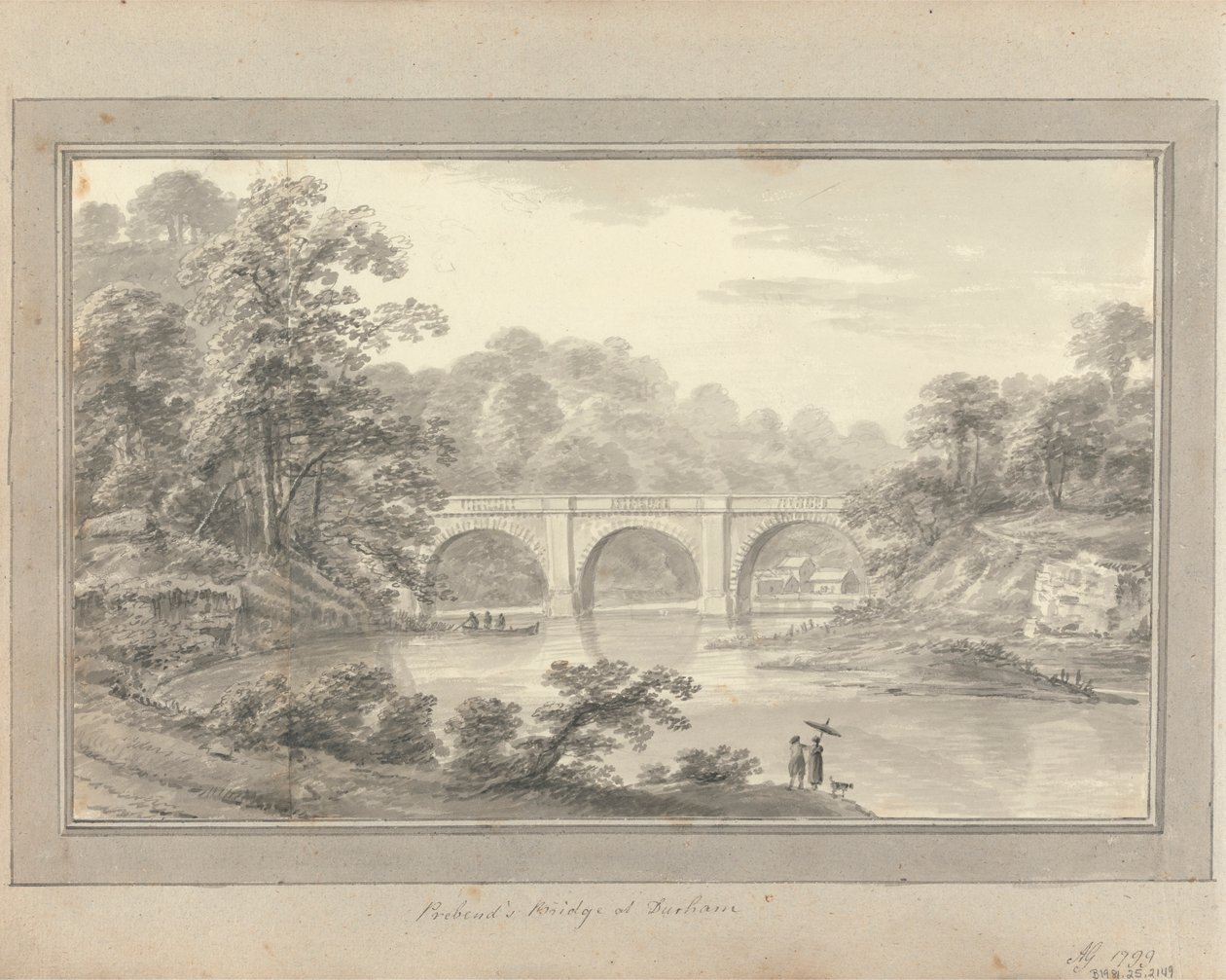 İngiltere, İskoçya ve Galler'deki Görüntüler: Durham'daki Prebend Köprüsü by Amos Green