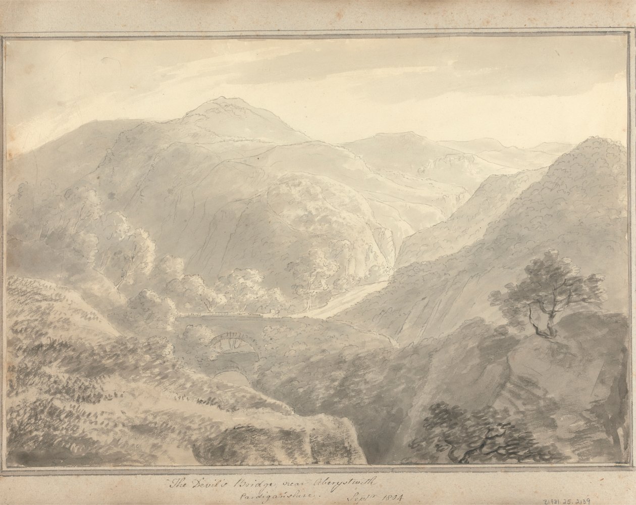 İngiltere, İskoçya ve Galler'deki Görüntüler: Aberystwith yakınlarındaki Şeytan Köprüsü, Cardiganshire, Eylül 1804 by Amos Green