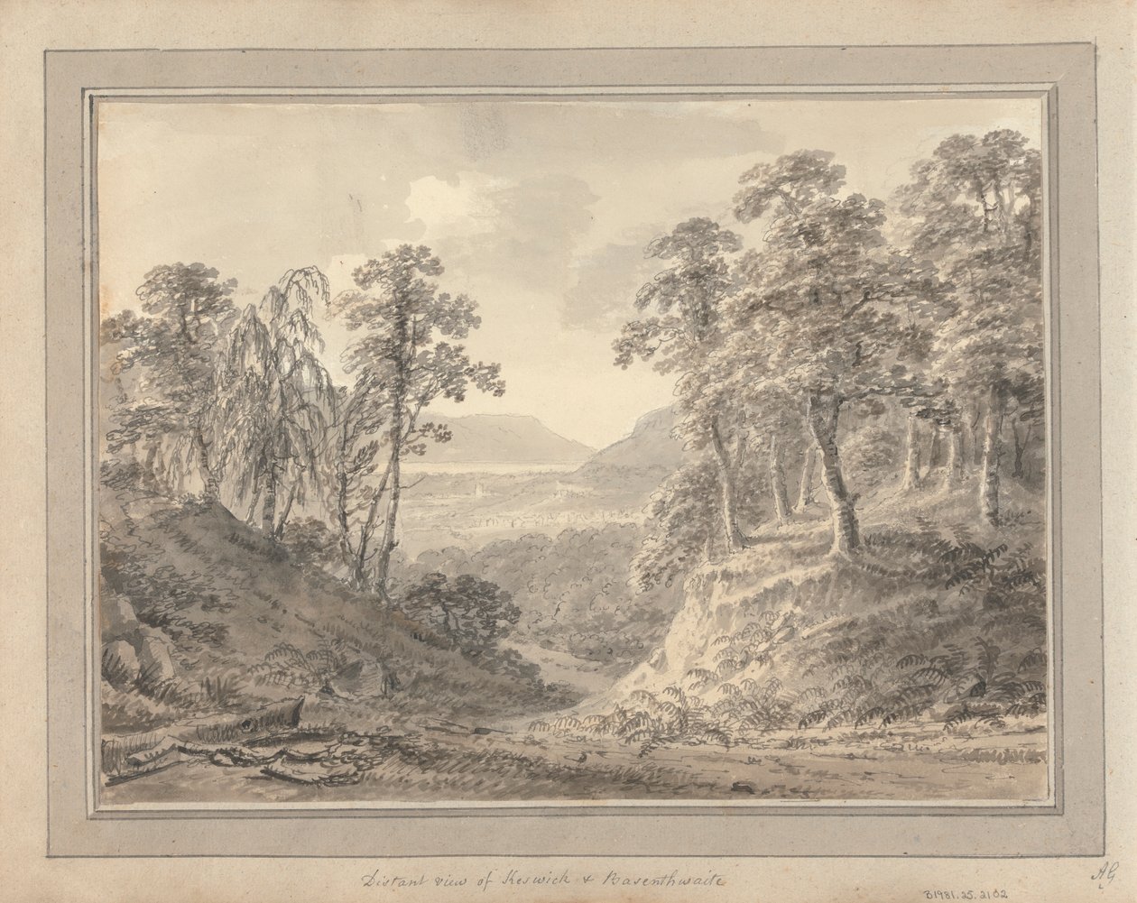 İngiltere, İskoçya ve Galler'deki görüşler; İskoçya Turu: Keswick ve Basenth Waite'in Uzaktan Görünümü by Amos Green