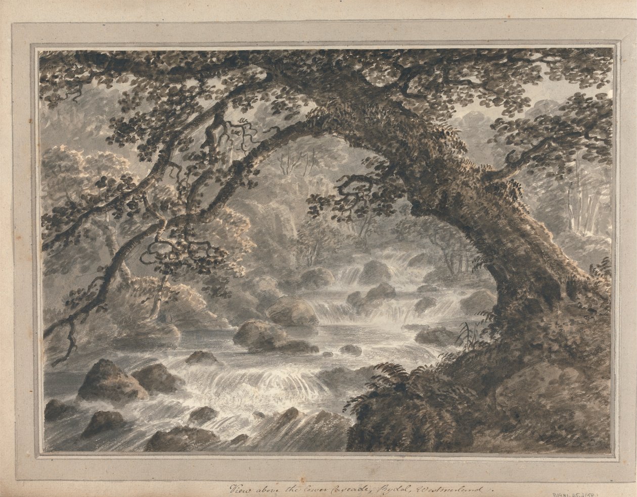 İngiltere, İskoçya ve Galler'deki Görüntüler: Aşağı Cascade, Rydal Westmorland hakkında görünüm by Amos Green