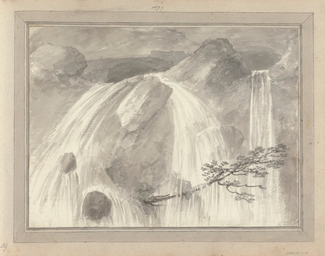 İngiltere, İskoçya ve Galler'deki Görüntülemeler: Şelale, 1799'daki Görüntülemeler by Amos Green
