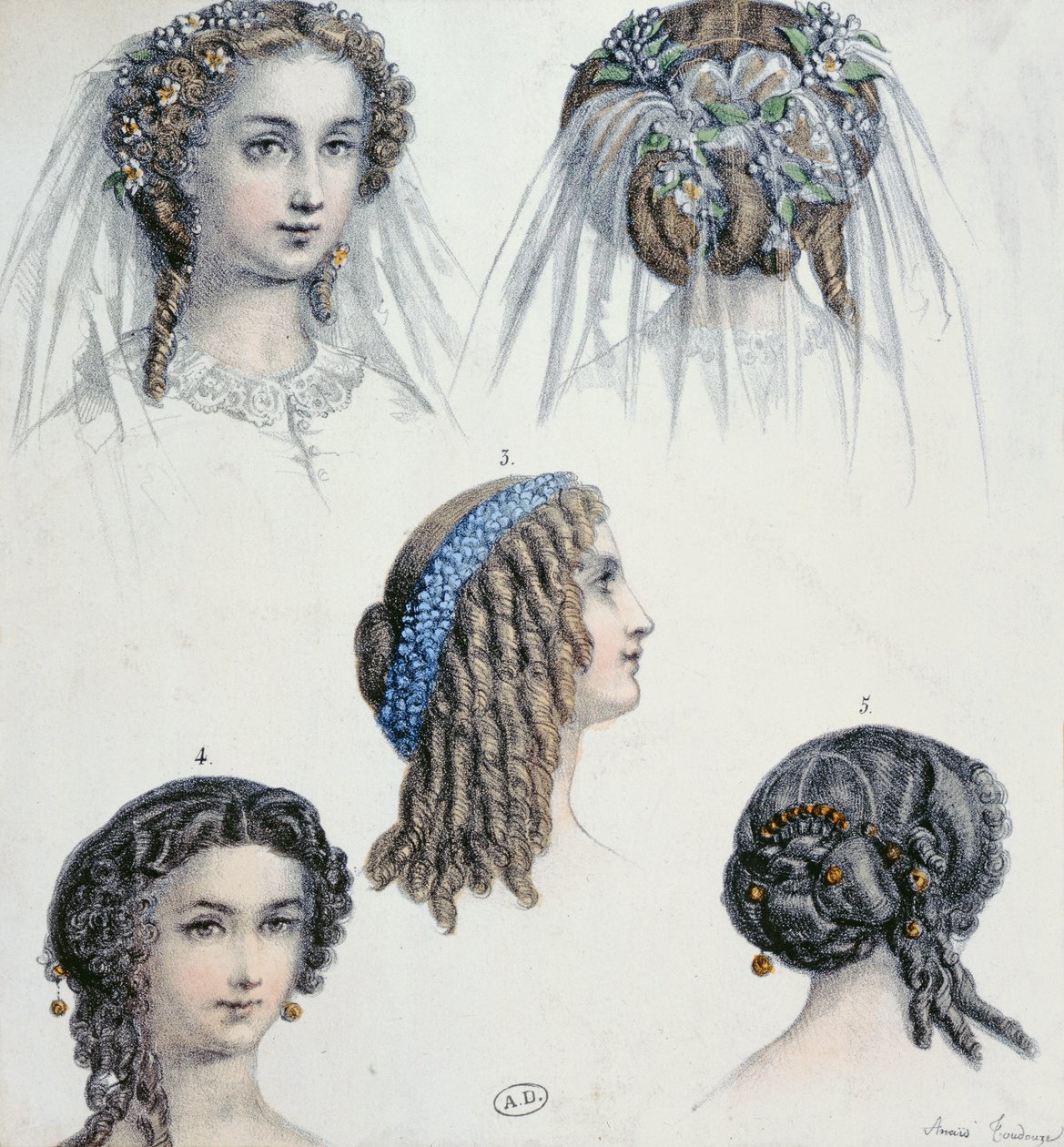Bir Gelinin Saç Modeli ve Diğerleri, c.1853 by Anais Toudouze