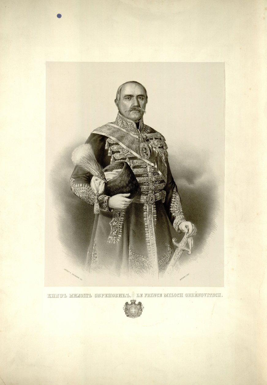 Prens Milos Obrenoviç by Anastas Jovanović