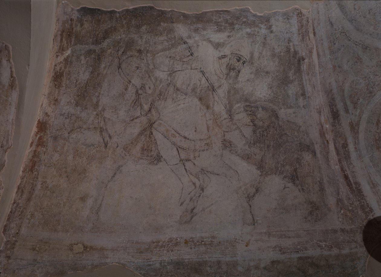 Ayı Avı, 11. yüzyıl by Ancient Russian frescos