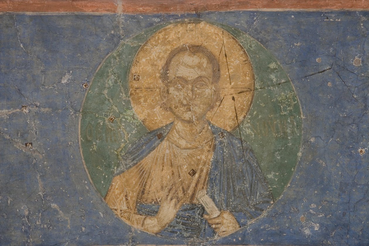 İsa Emmanuel, 12. yüzyıl by Ancient Russian frescos