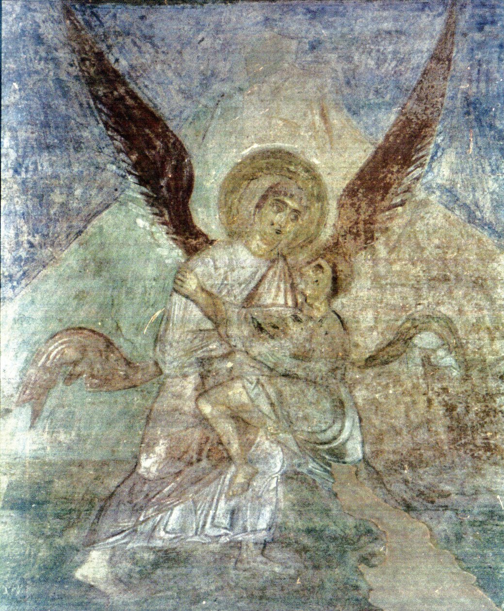 Yakup ve Melek by Ancient Russian frescos