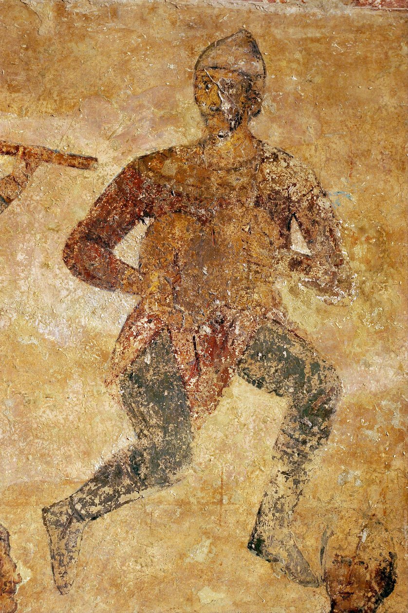 Müzisyenler ve akrobatlar detay by Ancient Russian frescos