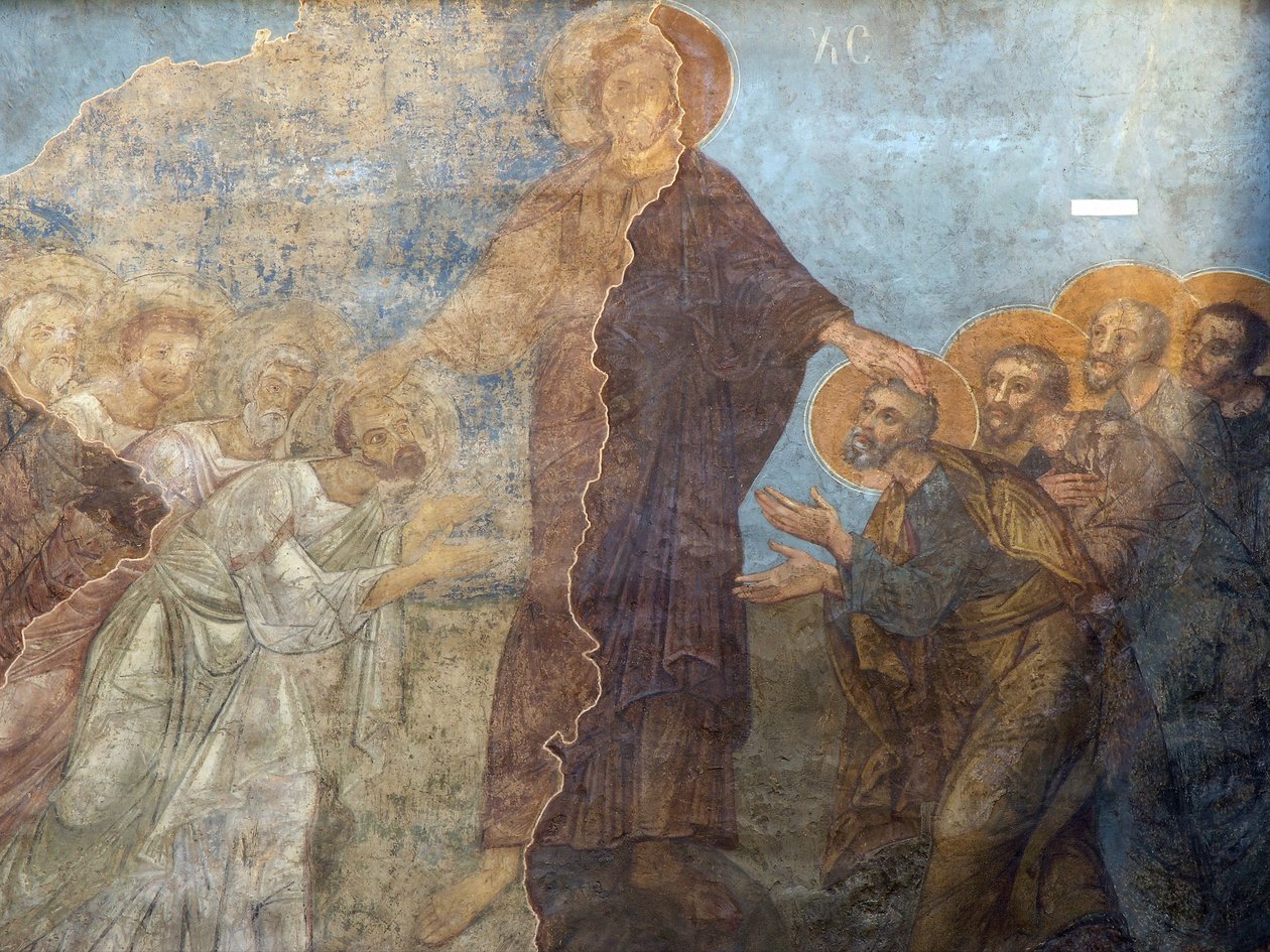 Pentekost by Ancient Russian frescos