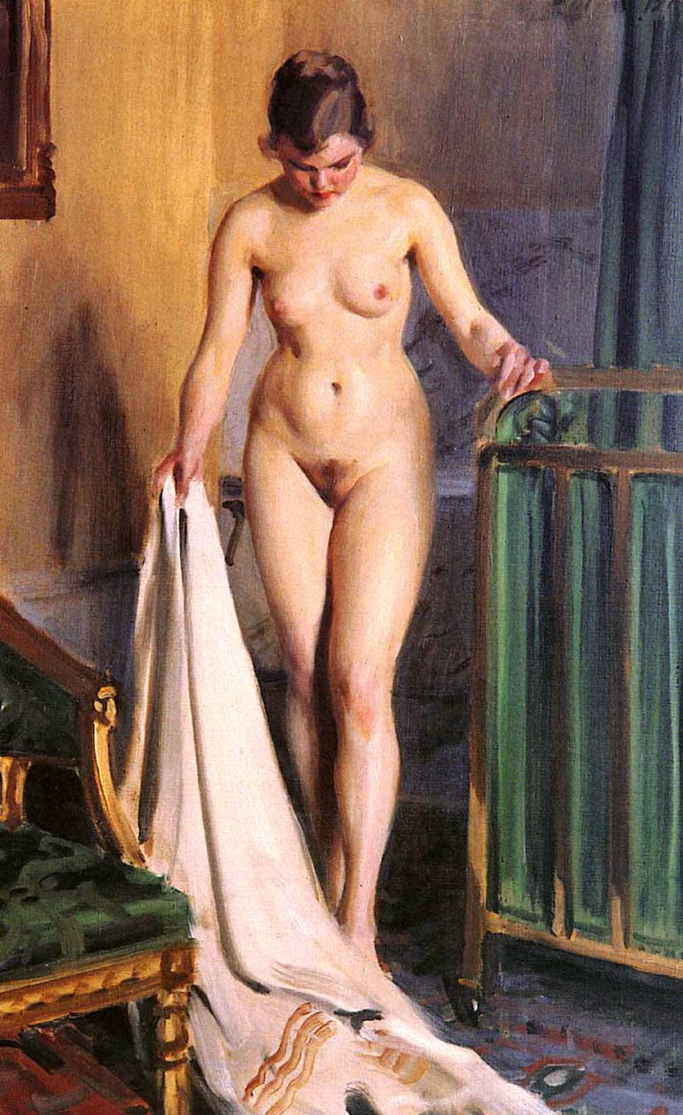 Yatak odasında by Anders Leonard Zorn