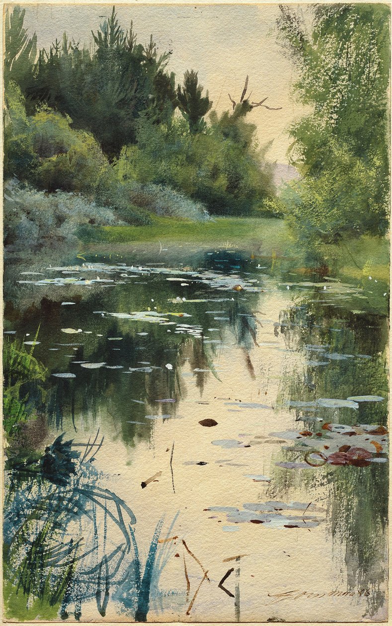 Mora tarafından yapılan peyzaj çalışması by Anders Leonard Zorn