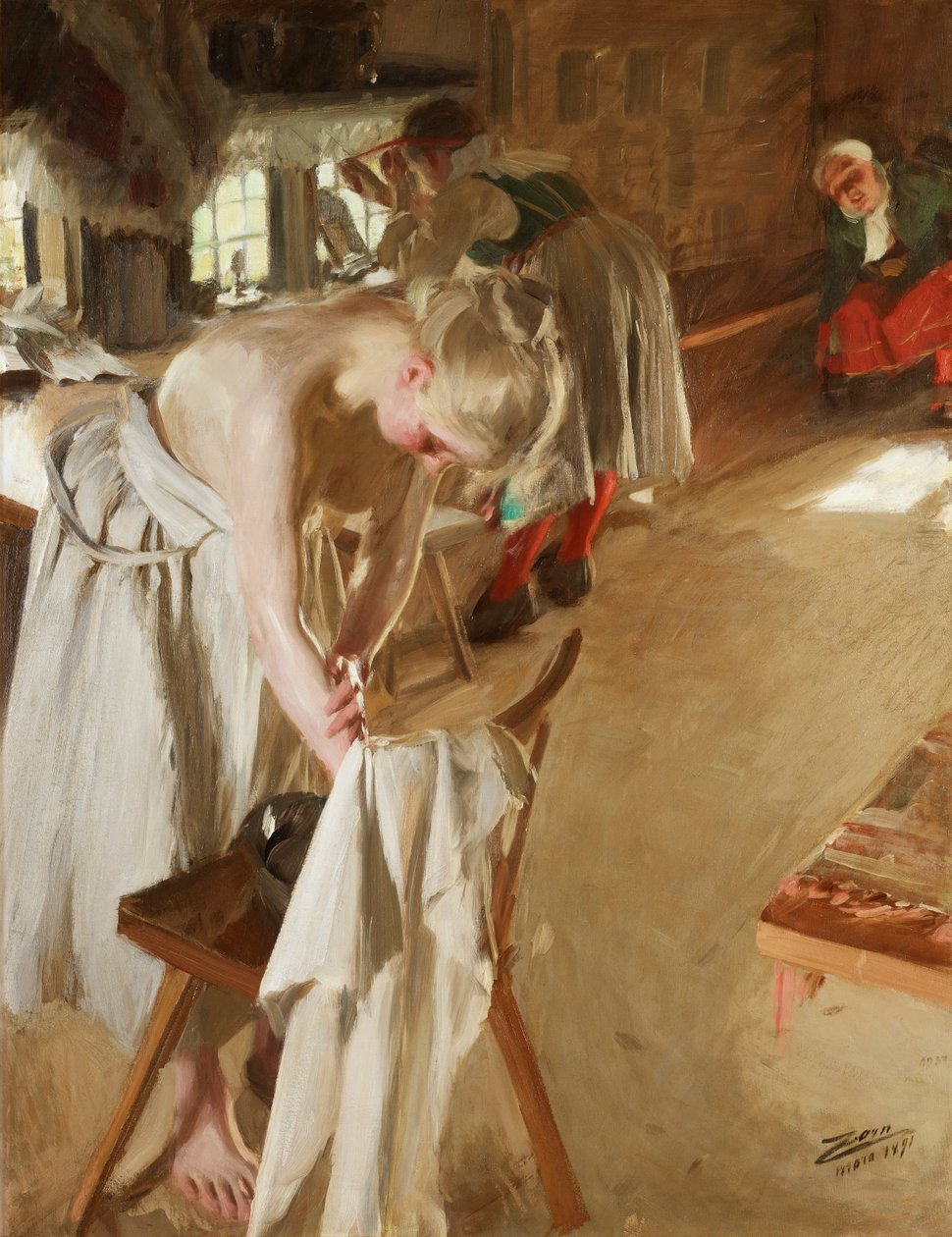 Pazar sabahı by Anders Leonard Zorn