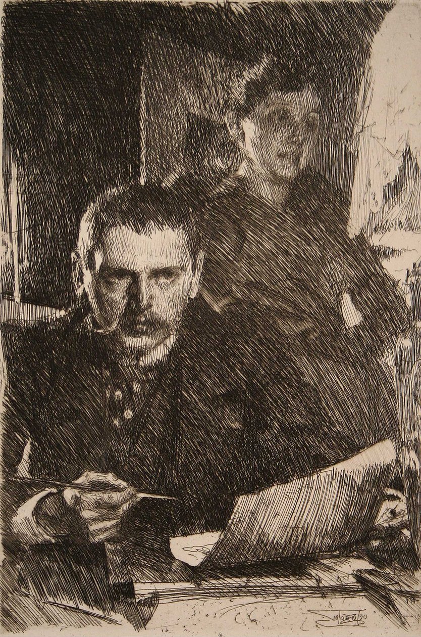 Zorn ve Karısı by Anders Leonard Zorn