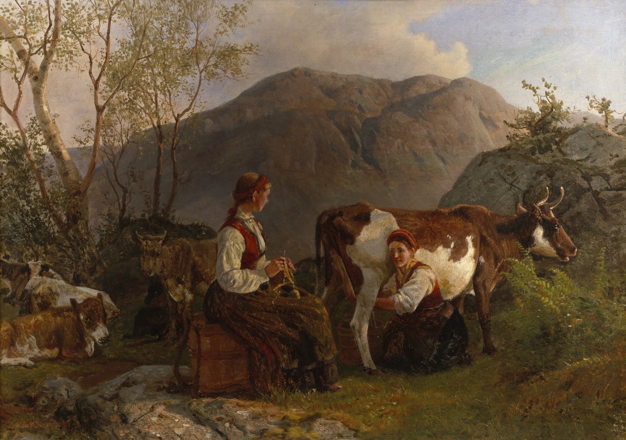 İnekler ile sütçü kızlar by Anders Askevold