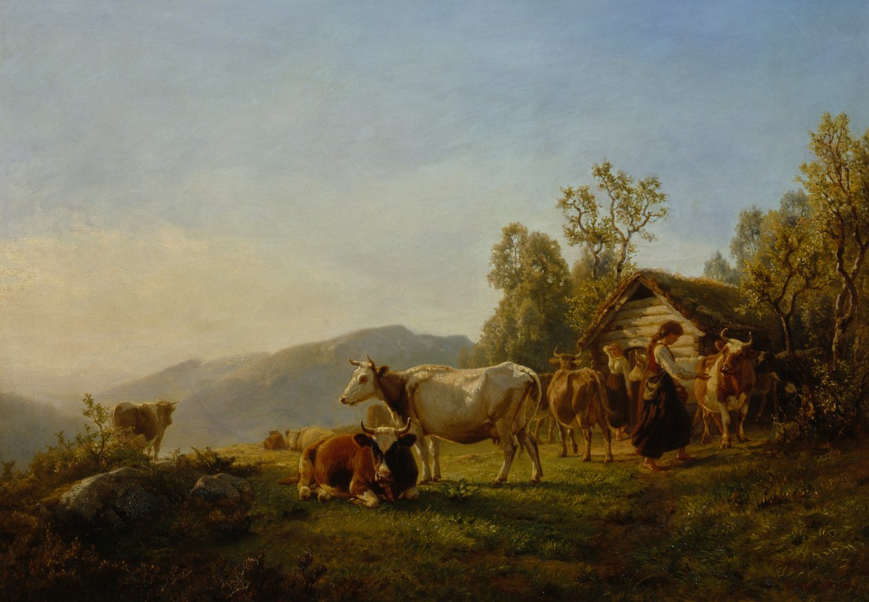 İnekler ile sütçü kızlar by Anders Askevold