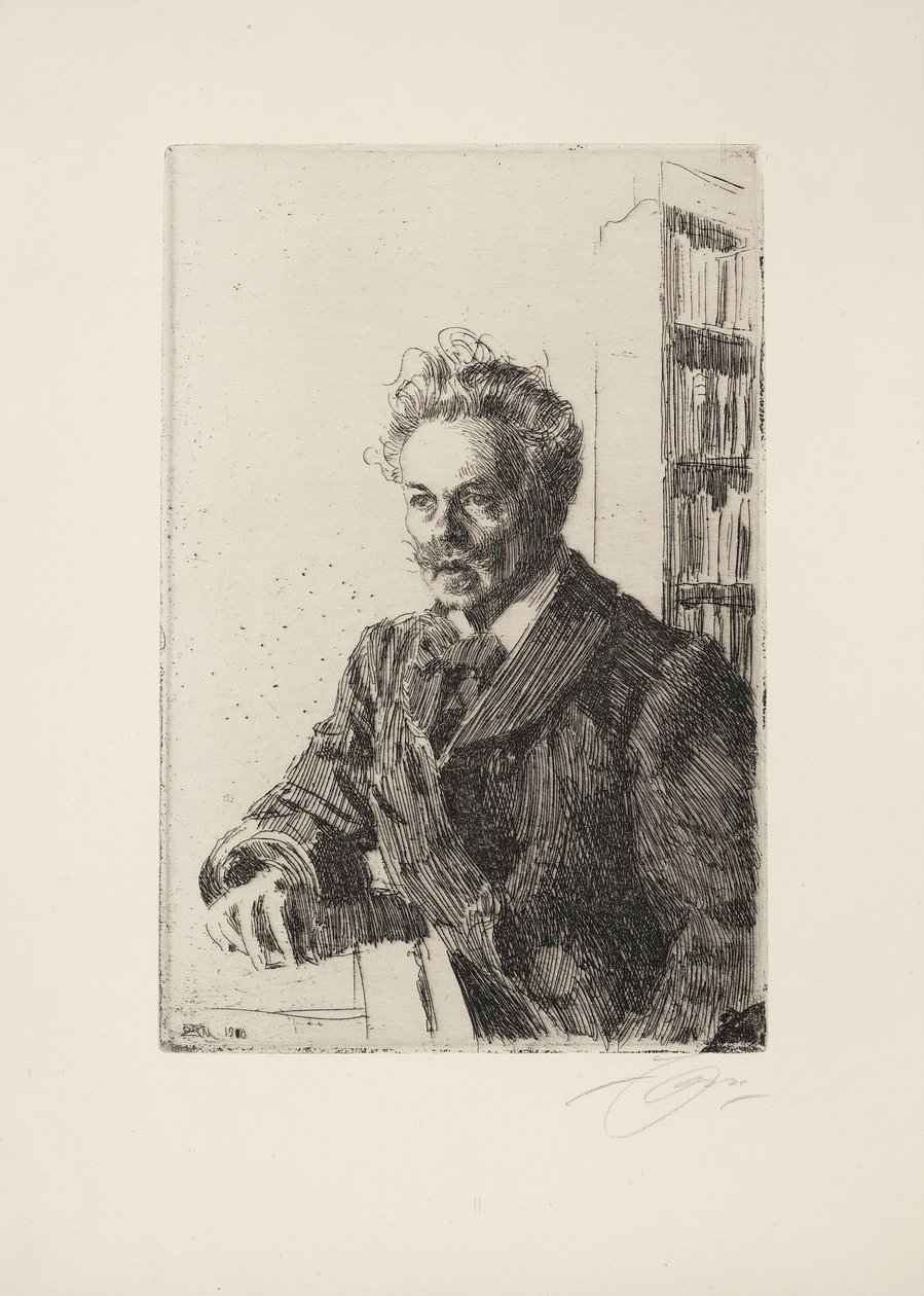 Ağustos Strindberg, 1910 by Anders Leonard Zorn