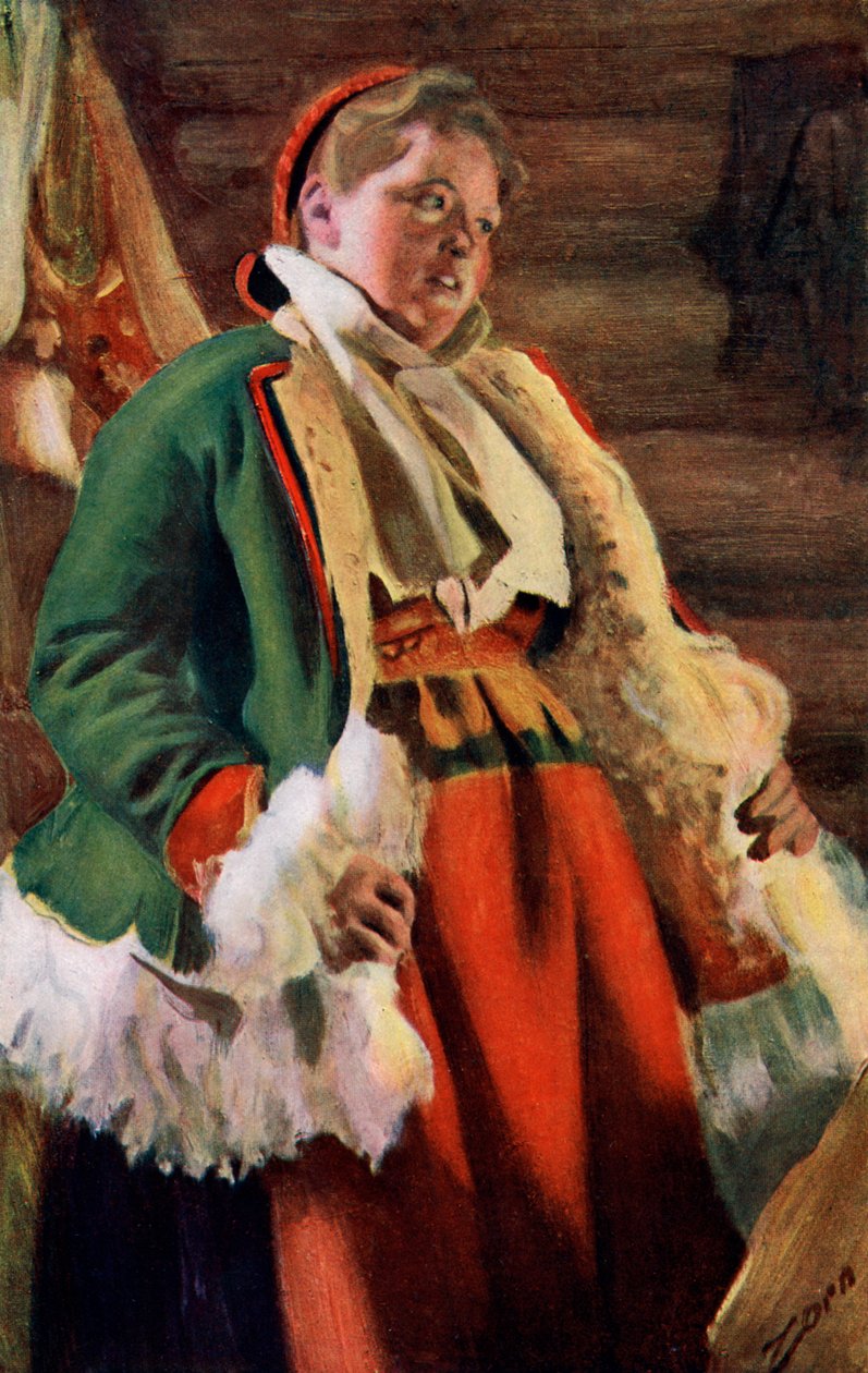 Braskkulla, Morolu Köylü Kızı, 1911-1912 by Anders Leonard Zorn