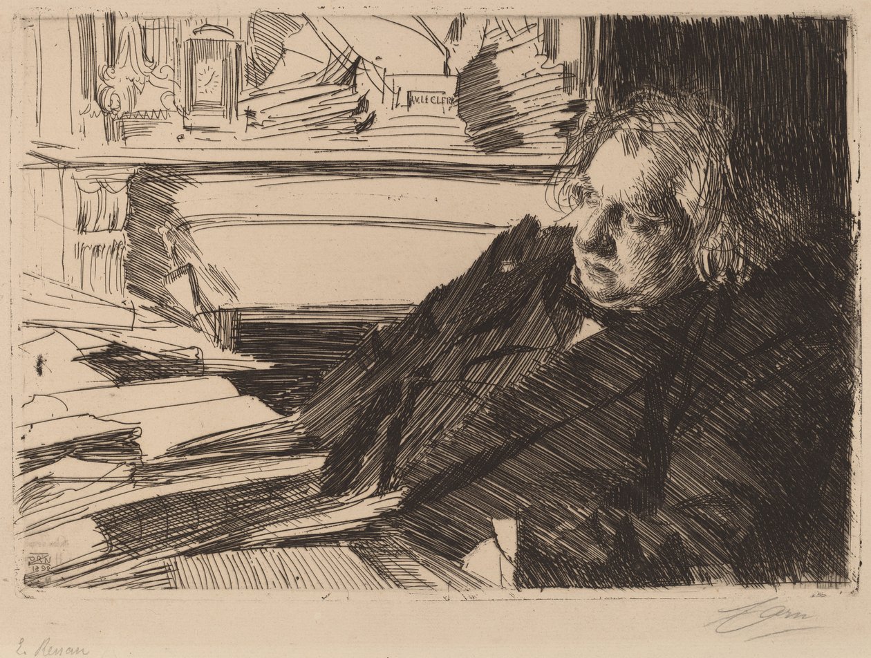 Ernest Renan, 1892. by Anders Leonard Zorn