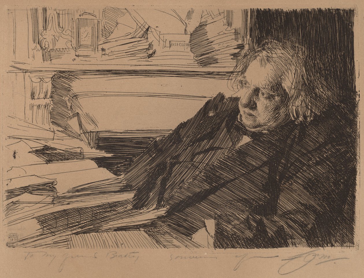 Ernest Renan, 1892. by Anders Leonard Zorn