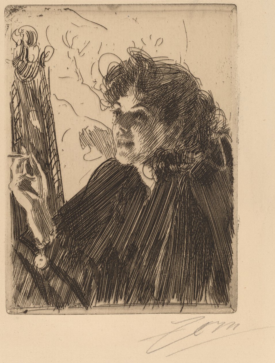 Sigara İçen Kız, 1891. by Anders Leonard Zorn