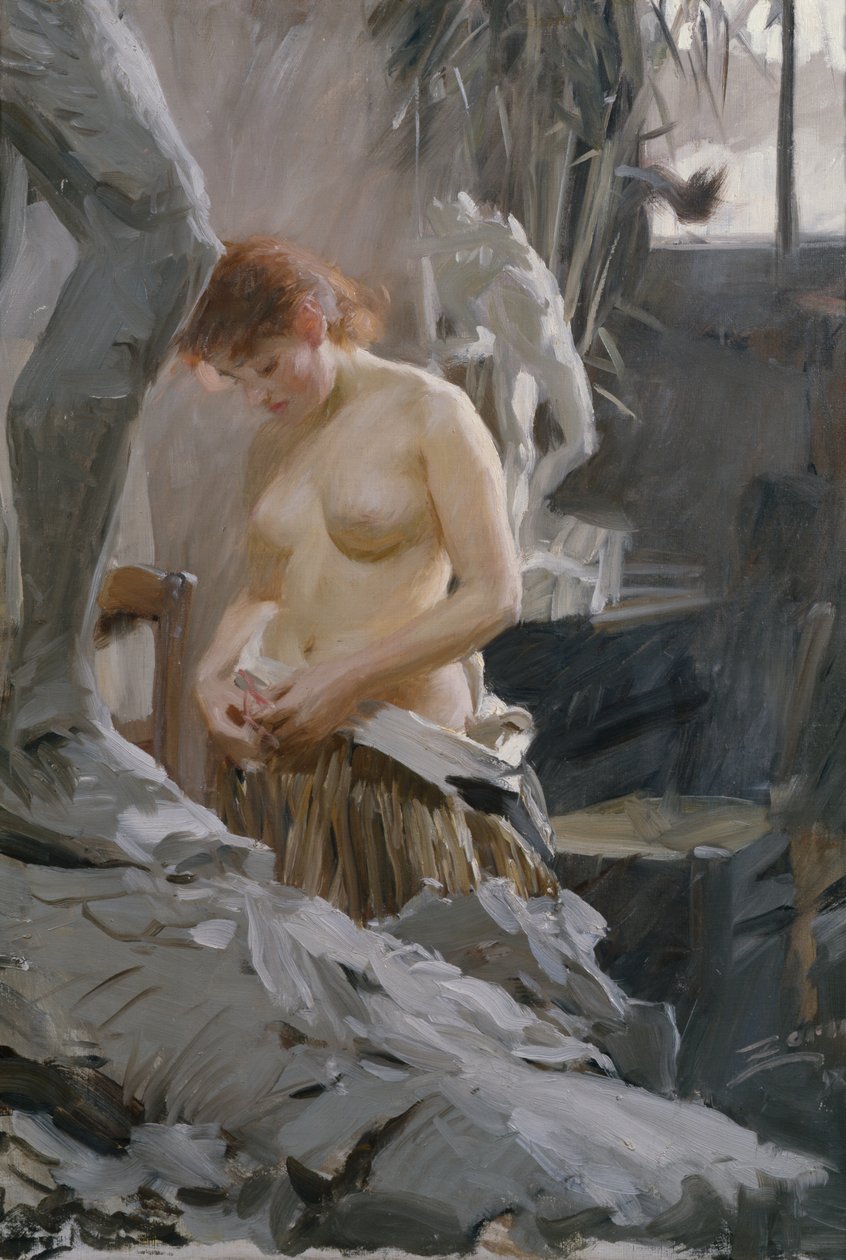Wickstroms stüdyosunda by Anders Leonard Zorn