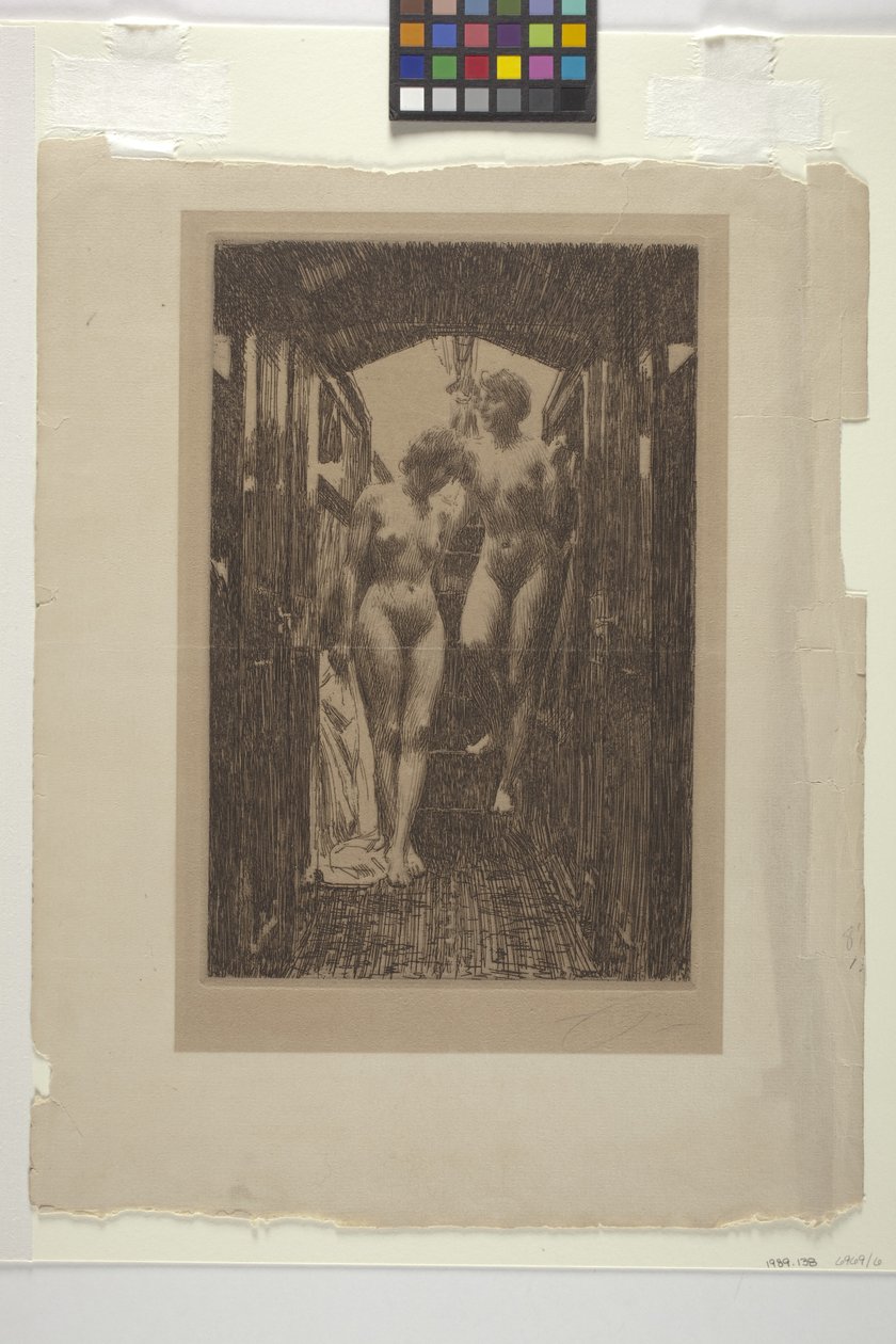 Kabin (gravür) by Anders Leonard Zorn
