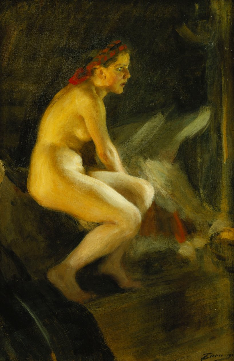 Yatakta; Pa Sangkanten, 1910 by Anders Leonard Zorn