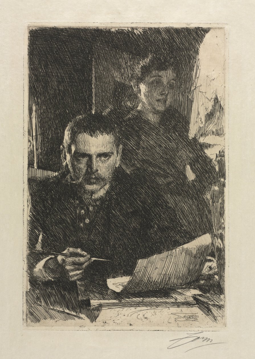 Sanatçı ve Karısı, 1890. by Anders Leonard Zorn