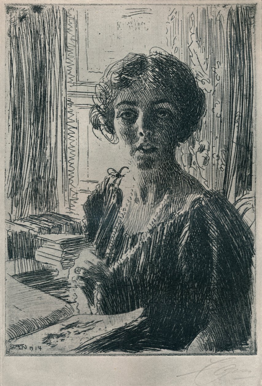 İsveç Veliaht Prensesi Margaret, 1914 by Anders Leonard Zorn