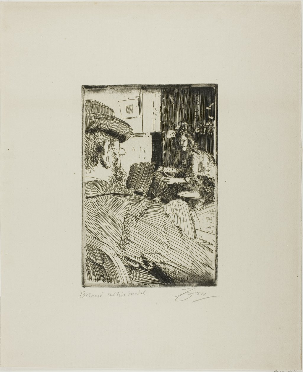 Albert Besnard ve Modeli by Anders Leonard Zorn