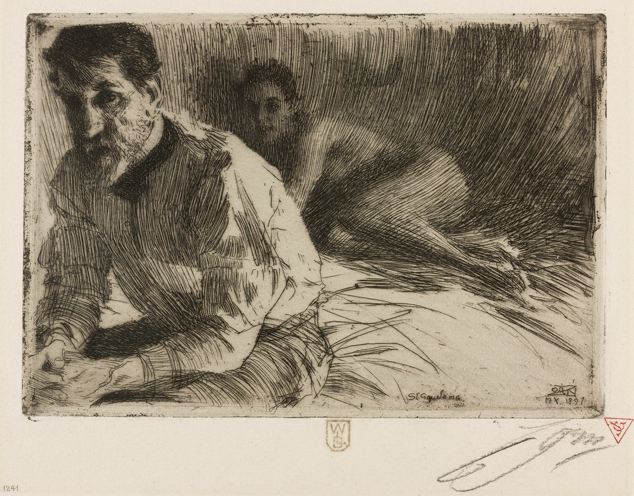 Augustus Saint Gaudens II (Saint Gaudens ve modeli) by Anders Leonard Zorn