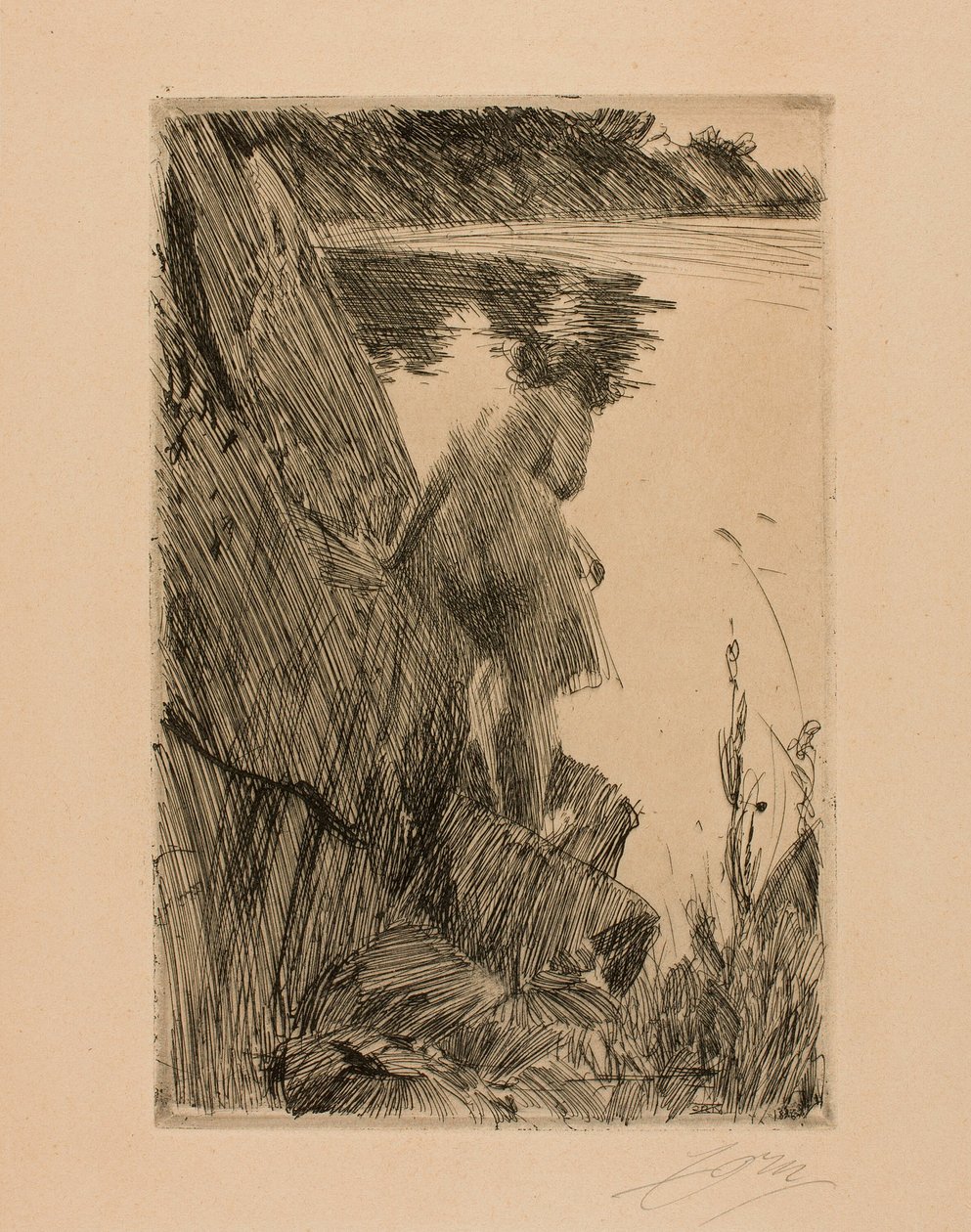 Yıkanan (Akşam) III by Anders Leonard Zorn