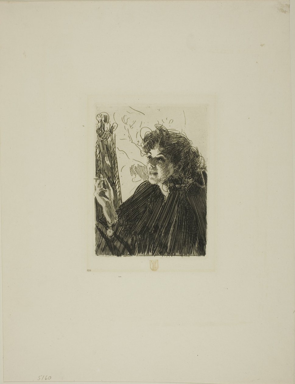 Sigara İçen Kız II by Anders Leonard Zorn