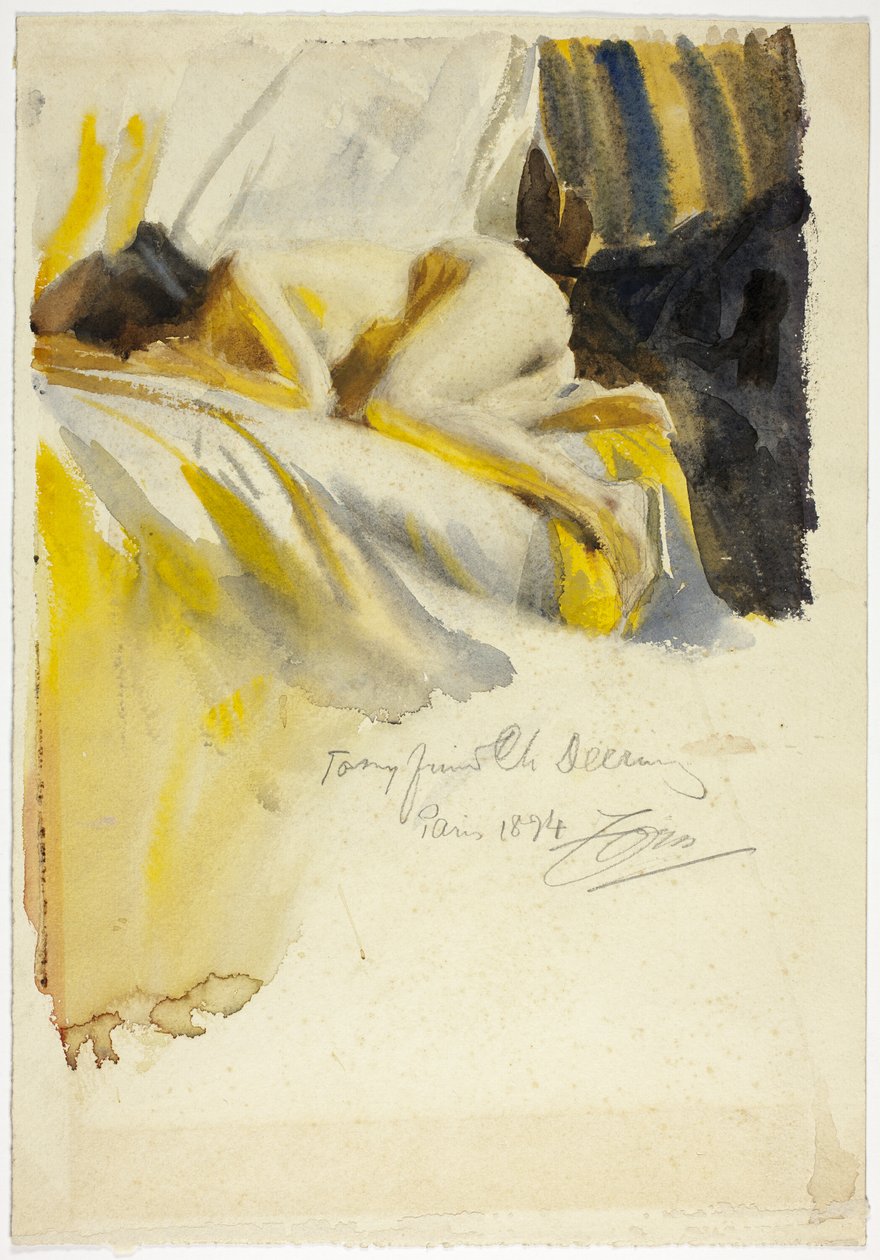 yatakta yatan çıplak by Anders Leonard Zorn
