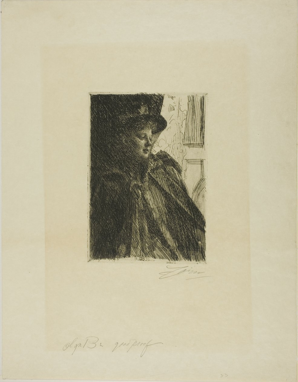 Olga Bratt by Anders Leonard Zorn