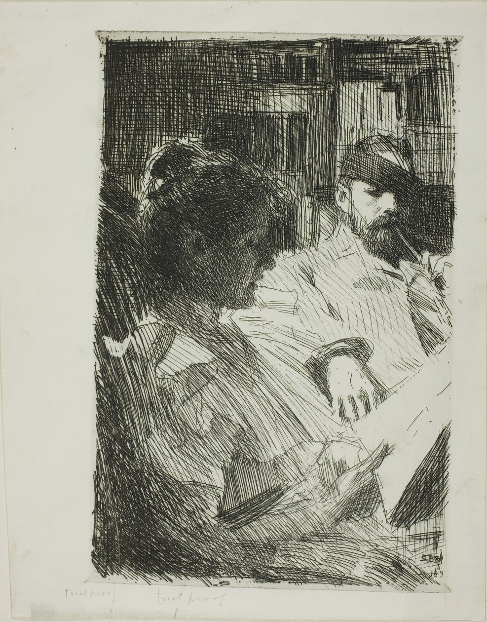 Okuma (Bay ve Bayan Ch. Deering) by Anders Leonard Zorn