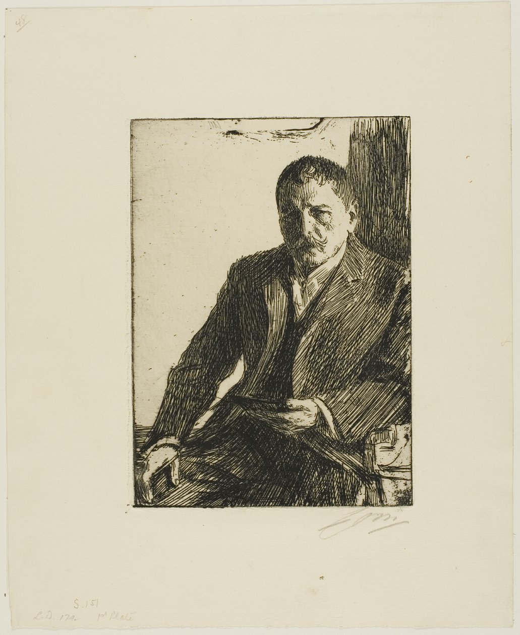 Otoportre 1904 II by Anders Leonard Zorn